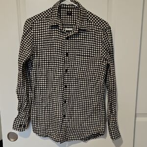 Uniqlo - Men's S - Black and White Checkered Shirt